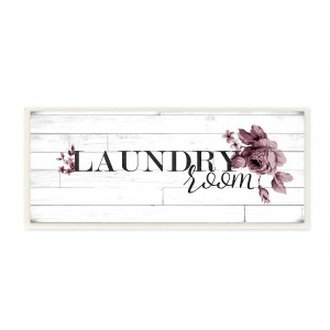 The Stupell Home Decor Collection Vintage Chic Laundry Room Wall Plaque Art, 7 x 0.5 x 17   567287229